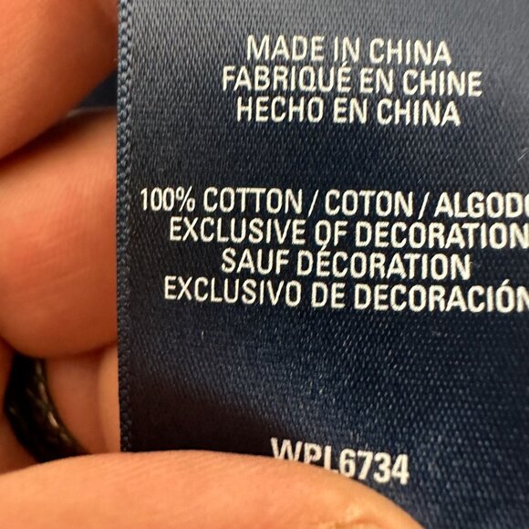 IZOD Men's Half-Zip Sweater Size L Navy White & Gray Stripes Cotton - Picture 4 of 6